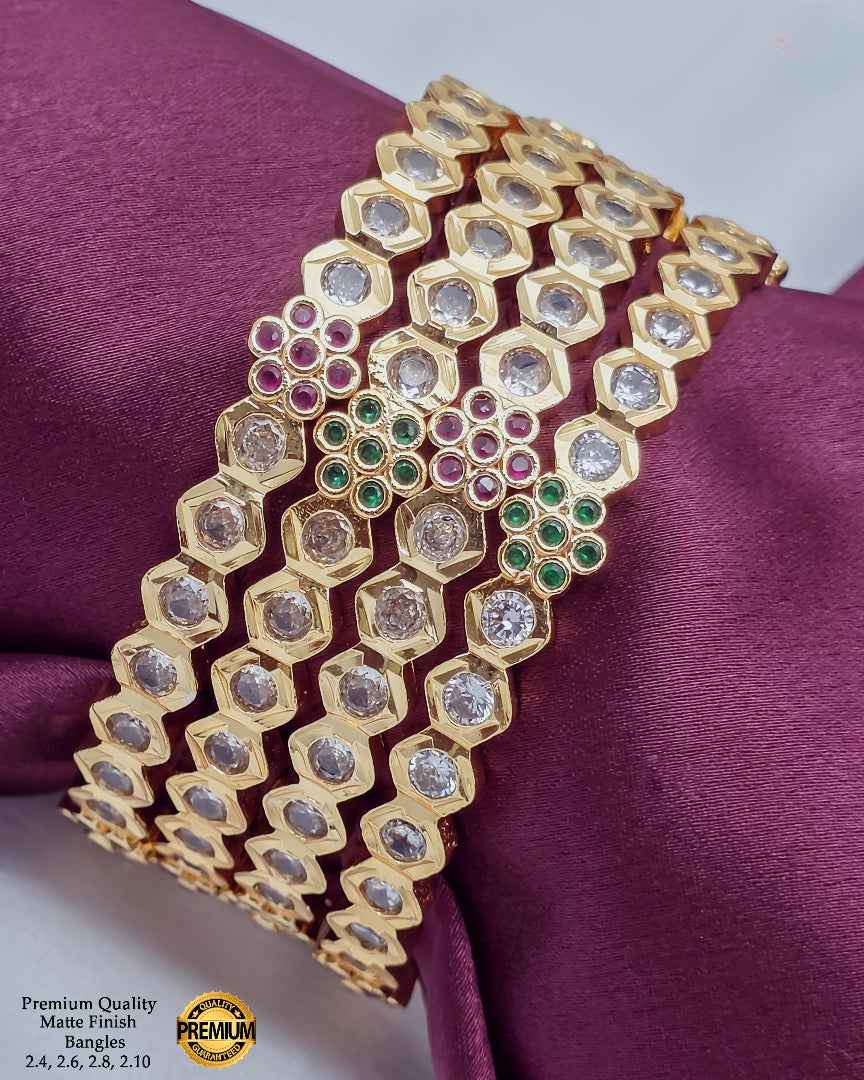 Attigai Multi Colour Floral Premium Bangle