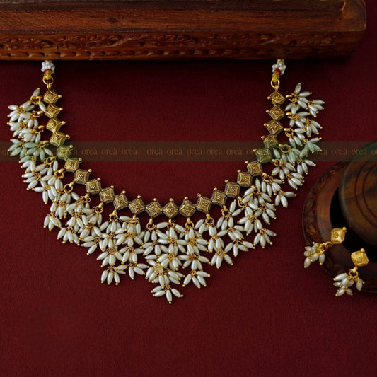 Guttapusalu Rice Pearl Necklace