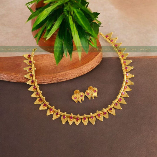 Premium Gold Plated Thalikoottam With Earring