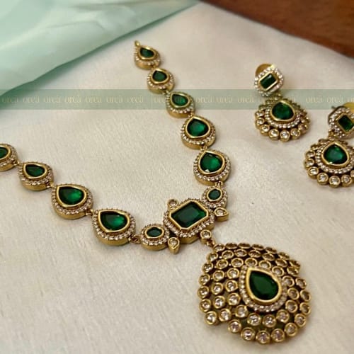 Jyothika Inspired Necklace AD Stone Necklace