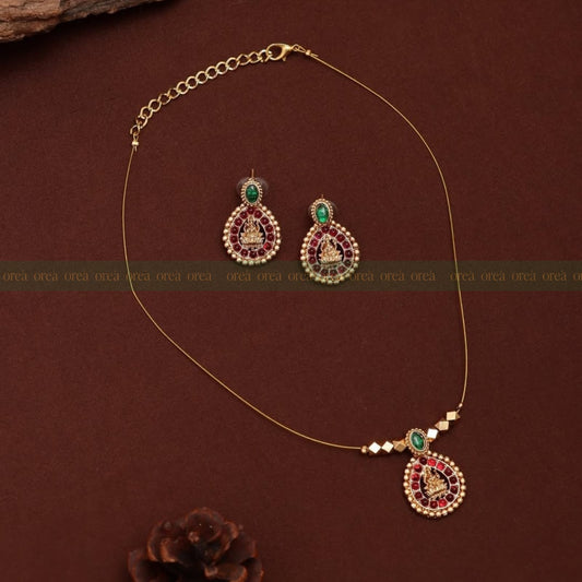 Invisible Lakshmi Chain With Earring