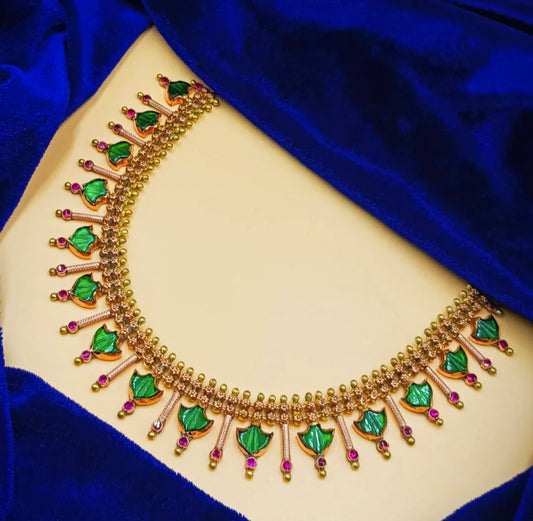 Premium Gold Plated Palakka Necklace