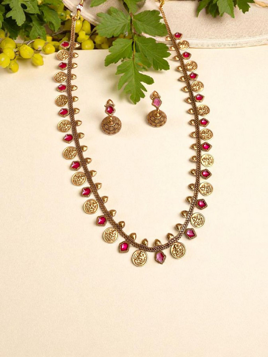 Premium Long Haram Coin x Red Nagadam With Earrings